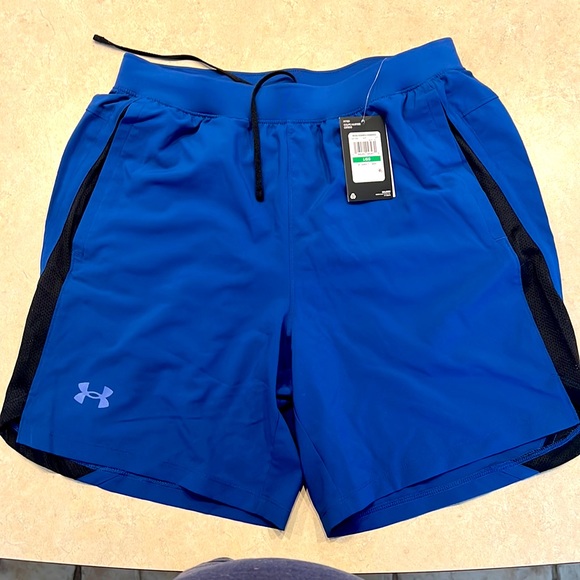 Under Armour Shorts Nwt Large Under Armor Blue Fitted Shorts Poshmark